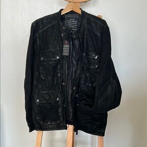 New Lucky Brand Leather Jacket, Men’s, Size XL